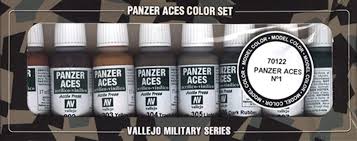 Vallejo Model Color Panzer Aces No 1 Acrylic Paint Set Assorted Colours Pack Of 8
