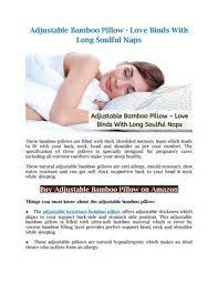 Adjustable Bamboo Pillow Love Binds With Long Soulful Naps Bamboo Pillow Pillows Bamboo