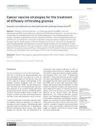 PDF) Cancer vaccine strategies for the treatment of diffusely infiltrating  gliomas