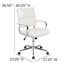Carnegy Avenue White Office Desk Chair Cga Bt 443501 Wh Hd The Home Depot Executive Office Chairs Office Chair White Office Chair