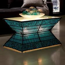 Zain Lighted Rattan Coffee Table Rattan Coffee Table Coffee Table Teal Coffee Tables