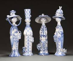 Bjorn Wiinblad The Four Seasons Ceramic Figurines 1stdibs Com Ceramic Figurines African Figurines Ceramics