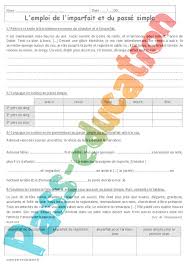 Je tu il nous vous ils. Exercice Passe Simple 3eme