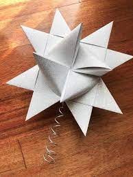 9 Christmas Tree Topper Origami Star Mirrisparkle Etsy Origami Christmas Tree Christmas Origami Origami Stars