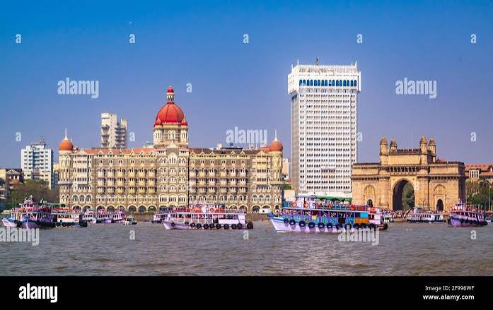 Panoramic view of Mumbai cityscape & Gateway of India from harbour at Maharashtra, India Stock Photo - Alamy