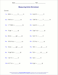 free grade 5 measuring worksheets