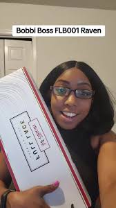 Pt. 1 #unboxing Brand New Bobbi Boss Full Lace Human Hair Blend wig FLB001  Raven! #syntheticwig #syntheticfrontal #wigtok @BOBBI BOSS @bobbiboss_hair  #dmv