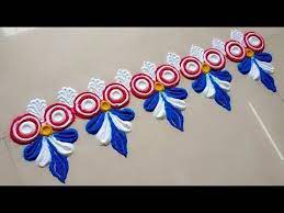 Door Rangoli Door Rangoli Designs Door Border Rangoli Designs Youtube Rangoli Designs Free Hand Rangoli Design Small Rangoli Design