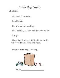 Brown Bag Book Report Book Report Oral Book Report Book Review Template