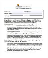 Free 8 Nurse Evaluation Forms In Pdf Ms Word