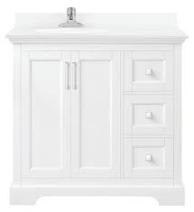 Concrete vanity tops are superior to look at, but they are very heavy. Ove Decors Emma 36 W X 22 D White Vanity And White Cultured Stone Vanity Top With Oval Undermount Bowl At Menards