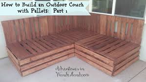 Pieces of lumber coated latex paint in coffee bean go for the making, finally topped with bright cushions and pillows. How To Build An Outdoor Couch With Pallets Part 1