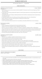 Asset management analyst job description the asset management analyst's role also involves providing direction/leadership and oversight for business plans, budgets, forecasts, leases, analysis. Data Quality Analyst Resume Sample Mintresume