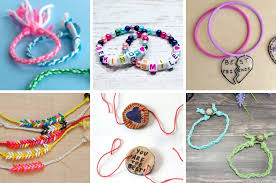 Thread them through the hole in the center and tie a knot about 1″ from the end. Super Cute Diy Friendship Bracelets Kids Can Make Projects With Kids
