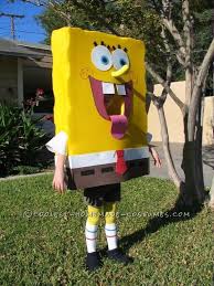 Homemade Spongebob Costume People Thought Spongebob Was Part Of The Show Spongebob Costume Spongebob Costume Diy Spongebob Halloween