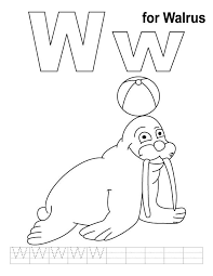 Here's a set of free printable alphabet letter images for you to download and print. Walrus Alphabet Coloring Pages Kids Handwriting Practice Alphabet Coloring