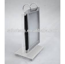 T Type Table Stand Clear Acrylic Menu Holder With Mental Ring Buy Acrylic Menu Holder Menu Holder With Ring Table Stand Menu Holder Product On