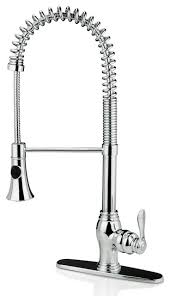 This commercial style kitchen faucet is equipped with kerox ceramic cartridges. Lead Free Single Handle Commercial Style Pull Down Kitchen Faucet With Sprayer Traditional Kitchen Faucets By Ispring Water Systems Llc Houzz