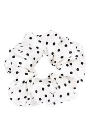 I have classic long hair, and i am pretty sure i got white dots with that hair as well. Clothes Shoes Accessories Hair Accessories Beige White Spot Scrunchie Large Scrunchie