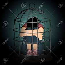 Woman Trapped In The Cage Stock Photo, Picture and Royalty Free Image.  Image 175291810.