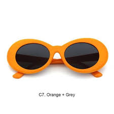 Orange With Black Lenses Nirvana S Kurt Cobain Oval Sunglasses Reproduction Sunglasses Men Vintage Retro Sunglasses Vintage Round Sunglasses Men
