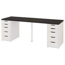 Linnmon Alex Table Black Brown White 78 3 4x23 5 8 Ikea Excellent condition with only minor nick out of wood under the drawer.