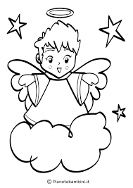 18 Disegni Di Angeli Da Colorare Pianetabambini It Pagine Da Colorare Di Natale Libri Da Colorare Colori Di Natale