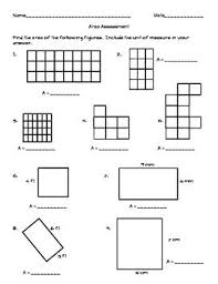 Area Assessment For Ccss 3 Md 5 7 Area Worksheets Ccss Math Measurement