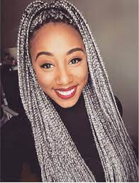 Composed Collected May 2016 Box Braids Hairstyles Grey Box Braids Braid Styles
