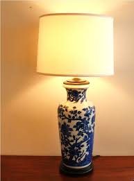 Vintage Blue And White Tall Table Lamp Table Lamp Lamp Tall Table Lamps