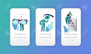 Ophthalmologist Doctor Test Eyesight On Text Chart Mobile App