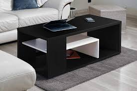 Berlioz Creations Melinga Couchtisch Holz Schwarz Und Weiss 111x50 5x41 Cm Amazon De Kuche Haushalt Coffee Table Office Desk Home Decor