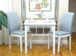 Calculate final value fees & profit when selling on ebay.co.uk! Dining Kitchen Set Of Square Table 2 Chairs Fallabella Solid Wood White Finish Ebay