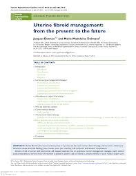 Pdf Uterine Fibroid Management From The Present To The Future