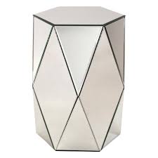 Aspire Home Accents Sienna Mirrored Pedestal Table Mirror In 2020 Mirrored End Table Pedestal Side Table Side Table