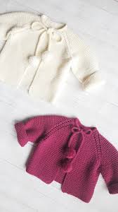 Knitted Baby Girl Sweater In Merino Wool For Sizes From 3 Etsy Knitted Baby Clothes Baby Girl Sweaters Baby Knitting