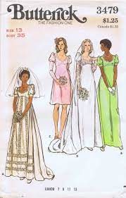1970s Bridal Gown Wedding Dress Bridesmaid Dress Butterick Etsy In 2021 Wedding Dress Sewing Patterns Sewing Wedding Dress Vintage Wedding Dress Pattern