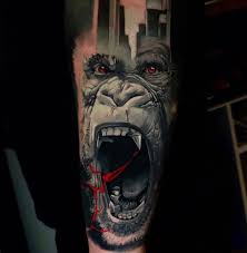 Gorilla tattoo designs gorillas can look reasonable or they are often caricatured. Top 30 King Kong Tattoo Design Ideas 2021 Updated Saved Tattoo