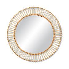 This sleek mirror boasts a strong metal frame finished in complementary silver and pewter tones. Home Republic Aspen Natural Round Mirror Homewares Adairs