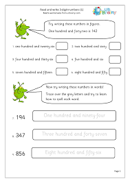 read and write 3 digit numbers 1 number and place value by urbrainy com