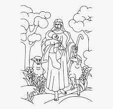 Top quality coloring sheets for free. Art Human Monochrome Jesus Sheep Coloring Page Hd Png Download Kindpng