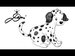 Ganz Einfach Tiere Zeichnen Malen Fur Kinder Anfanger In Echtzeit Youtube Dalmatian Dogs Drawings Dalmatian