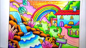Cara mewarnai gradasi oilpastel crayon pemandangan alam dan rumah drawing scenery youtube. Mewarnai Gradasi Dengan Crayon Pemandangan Alam Rumah Dan Air Terjun Drawing Scenery Of House Youtube