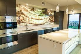 calacatta onyx backlit kitchen