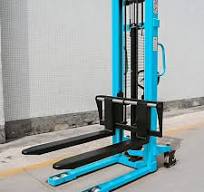 China Supplier with CE/ TUV Certification Pallet Lift Double Mast Hydraulic  Manual Stacker