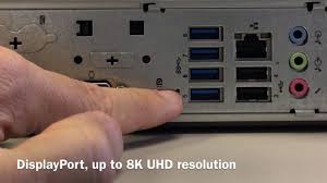 The Back Of A Computer Ports Connectors Features