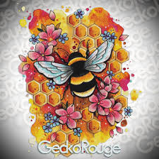 The pattern is 280 stitches (width) by 240 stitches (height), and measures approximately 15.6 inches by. Bee By Lorna Laine Fine Art Modern Counted Cross Stitch Art Kit Ready To Ship