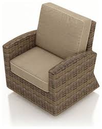 Cypress Modern Patio Swivel Glider Chair Spectrum Mushroom Cushions Contemporary Outdoor Chairs Swivel Glider Club Chairs Swivel Glider Chair