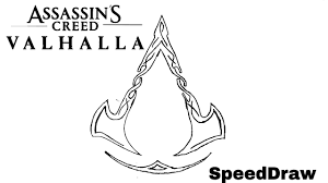 Where can i get the assassins creed logo? Assassin S Creed Valhalla Logo Speed Draw Tutorial Xtreme Arts Youtube