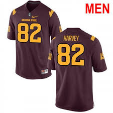 Mens 82 Jalen Harvey Asu Maroon 2019 Ncaa Football Jersey